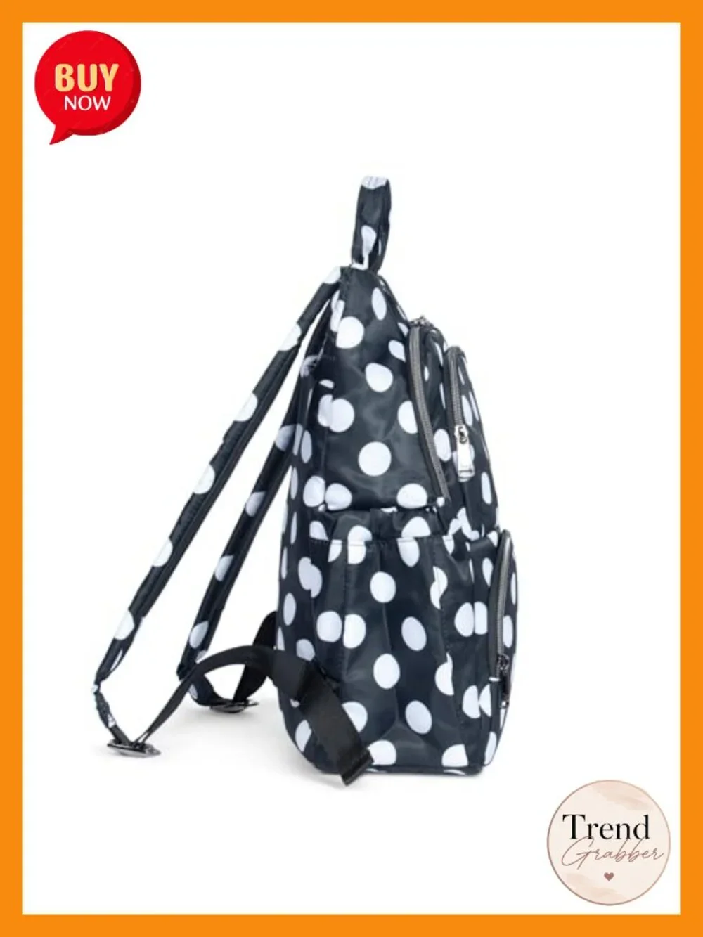 Water-Resistant Polyester Backpack with RFID Protection, 12 Pockets, Adjustable
